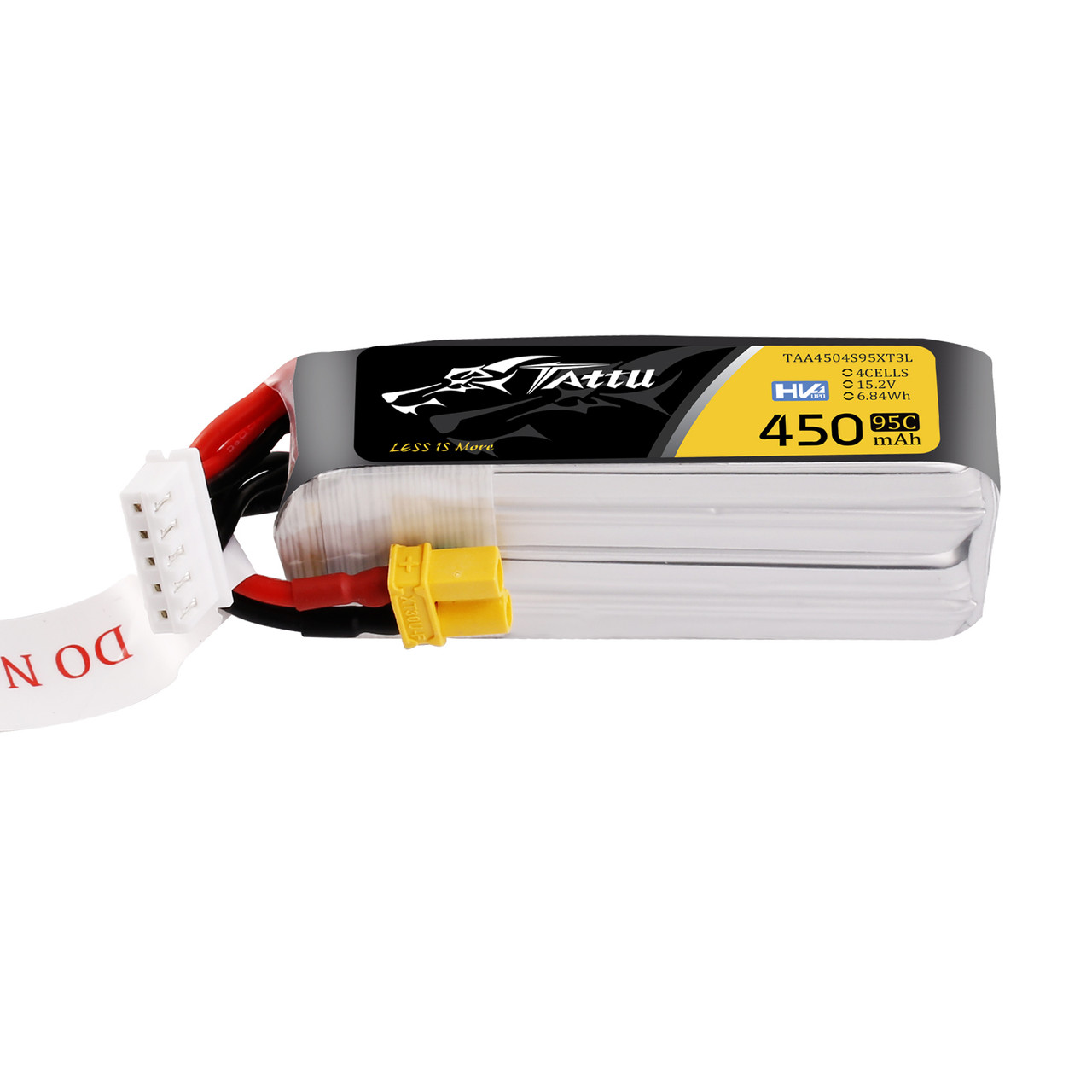 Tattu 450mAh 4S 95C 15.2V HV Lipo Battery Pack with XT30 Plug - Long Size