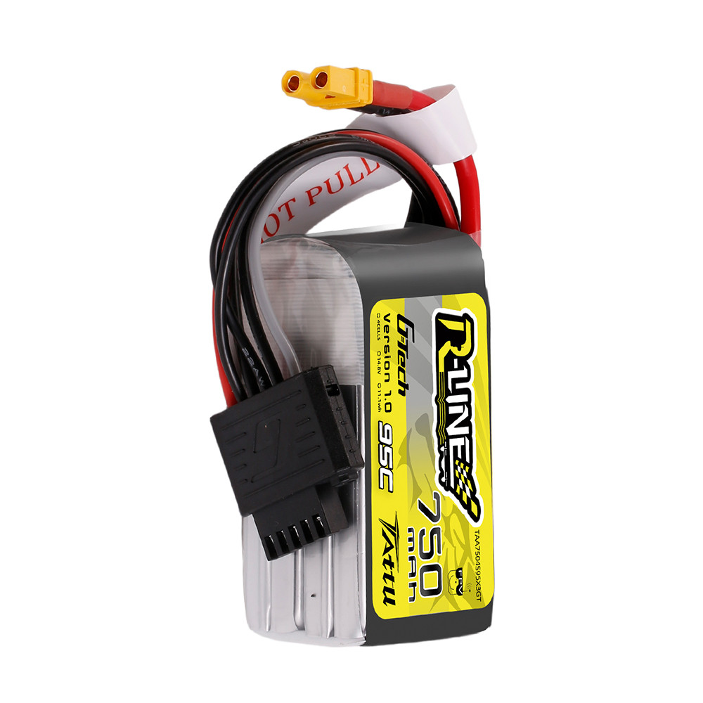 Tattu 750mAh 4S 95C 14.8V Lipo Battery | XT30 Plug | R-Line 1.0 - Image 3