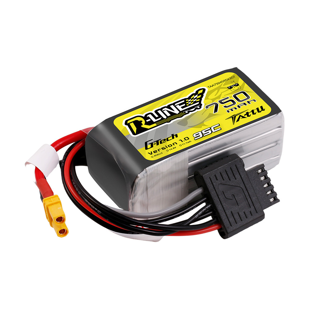 Tattu 750mAh 4S 95C 14.8V Lipo Battery | XT30 Plug | R-Line 1.0 - Image 2