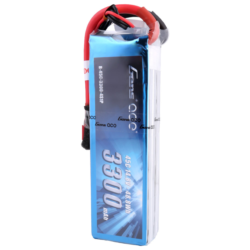 Gens ace 3300mAh 4S 45C 14.8V Lipo Battery | Deans Plug | Air Classic (Non-G-Tech)